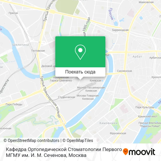 Карта Кафедра Ортопедической Стоматологии Первого МГМУ им. И. М. Сеченова