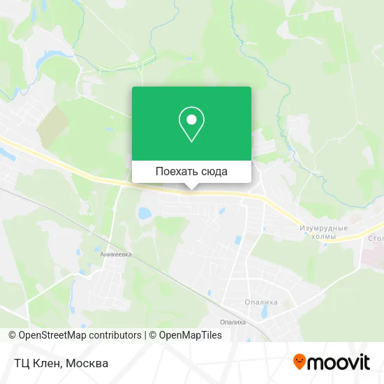 Карта ТЦ Клен