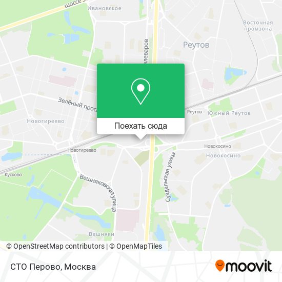 Карта СТО Перово