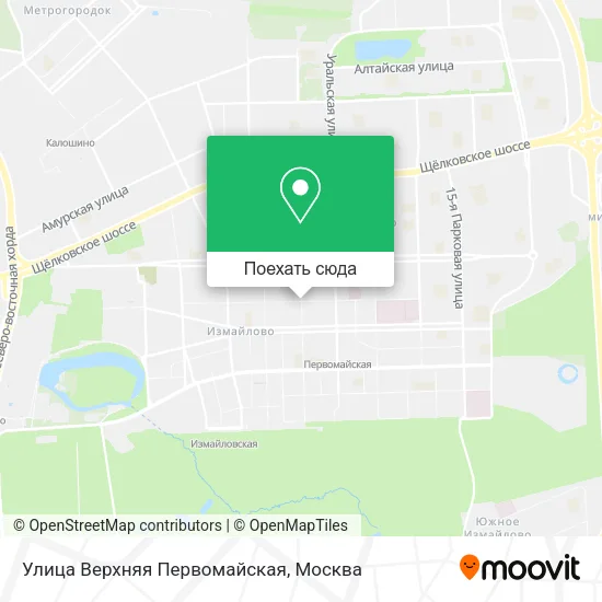 Карта Улица Верхняя Первомайская