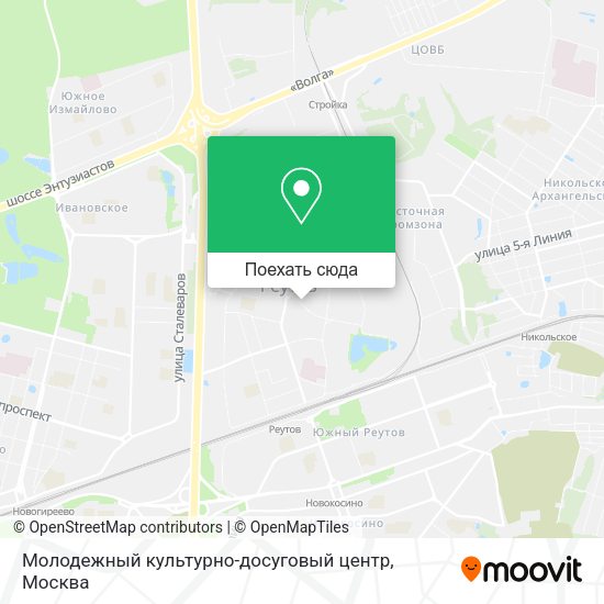 Карта Молодежный культурно-досуговый центр