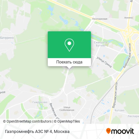 Карта Газпромнефть АЗС № 4