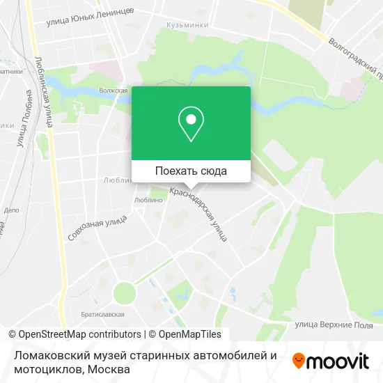 Карта Ломаковский музей старинных автомобилей и мотоциклов