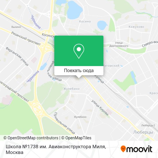 Карта Школа №1738 им. Авиаконструктора Миля