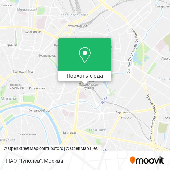 Карта ПАО "Туполев"