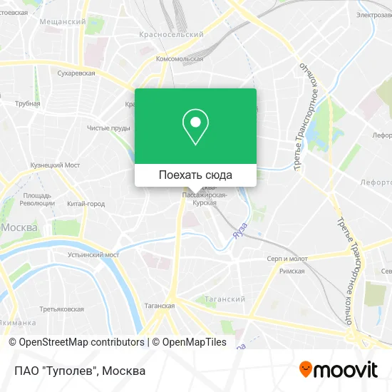 Карта ПАО "Туполев"