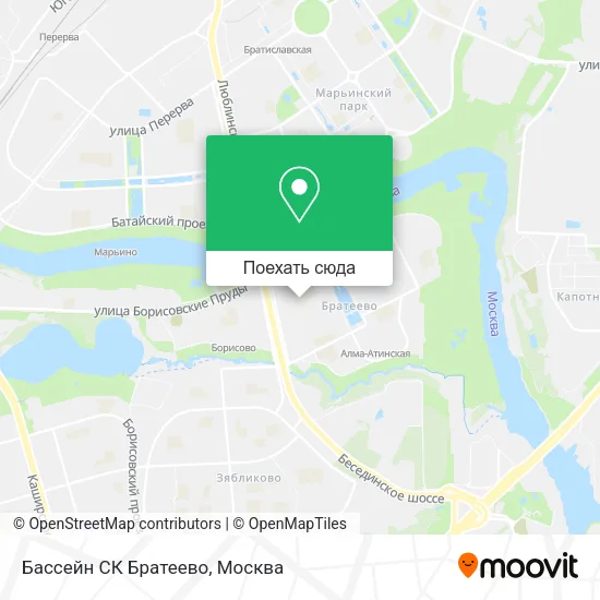 Карта Бассейн СК Братеево