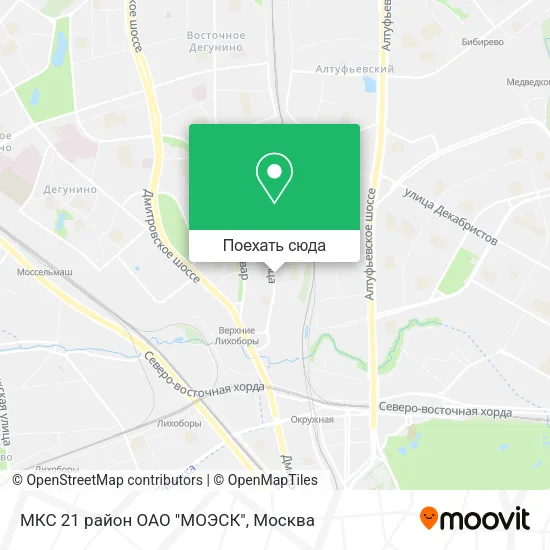 Карта МКС 21 район ОАО "МОЭСК"