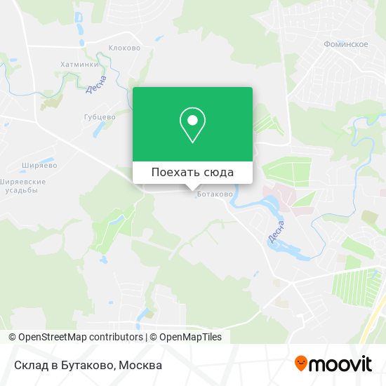 Карта Склад в Бутаково