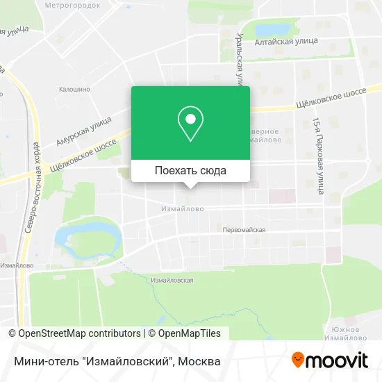 Карта Мини-отель "Измайловский"