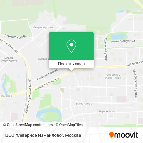 Карта ЦСО "Северное Измайлово"