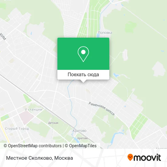 Карта Местное Сколково