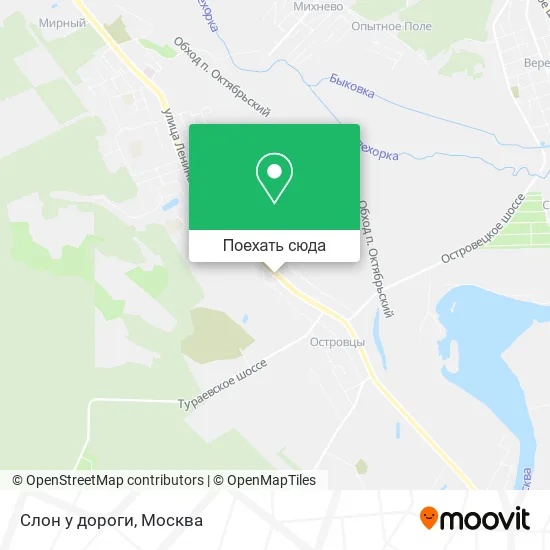 Карта Слон у дороги