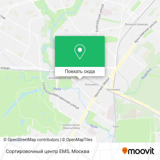 Карта Сортировочный центр EMS