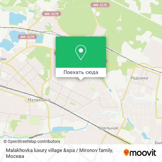 Карта Malakhovka luxury village &spa / Mironov family
