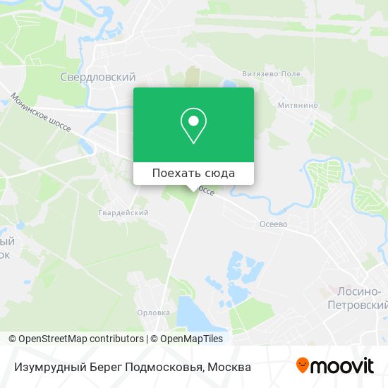 Карта Изумрудный Берег Подмосковья