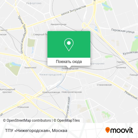 Карта ТПУ «Нижегородская»