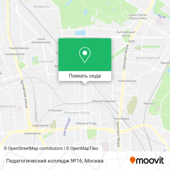 Карта Педагогический колледж №16
