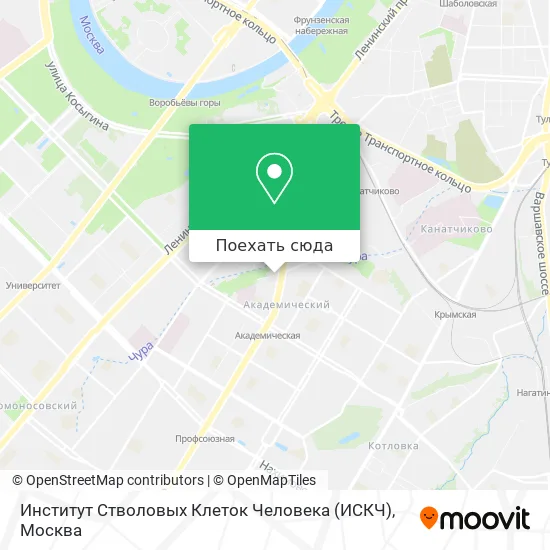 Карта Институт Стволовых Клеток Человека (ИСКЧ)
