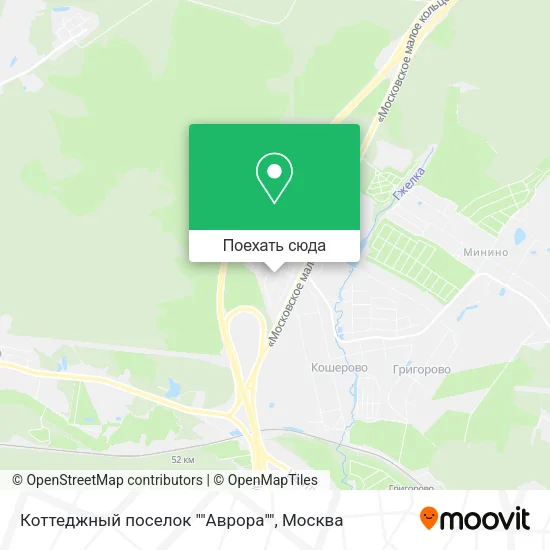 Карта Коттеджный поселок ""Аврора""