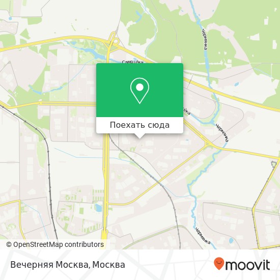 Карта Вечерняя Москва
