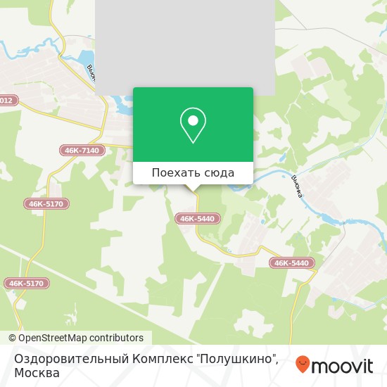 Карта Оздоровительный Комплекс "Полушкино"
