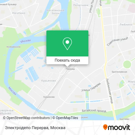 Карта Электродепо Перерва