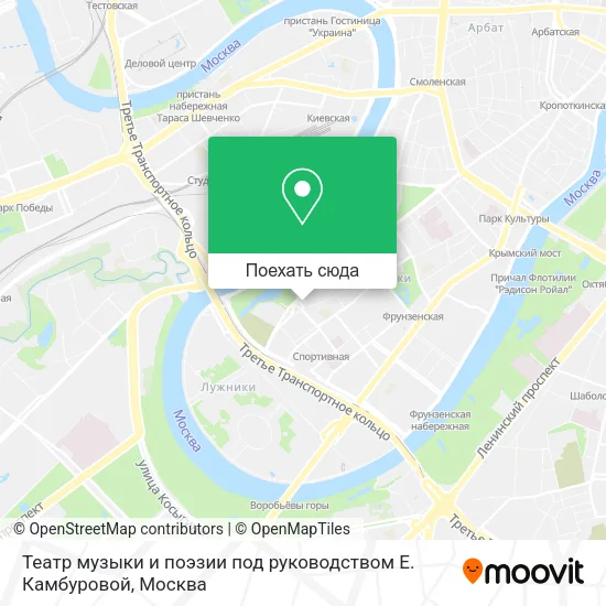 Карта Театр музыки и поэзии под руководством Е. Камбуровой