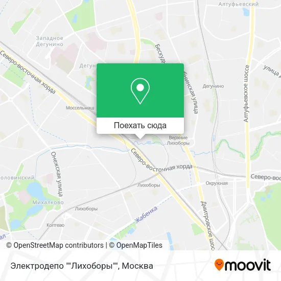 Карта Электродепо ""Лихоборы""