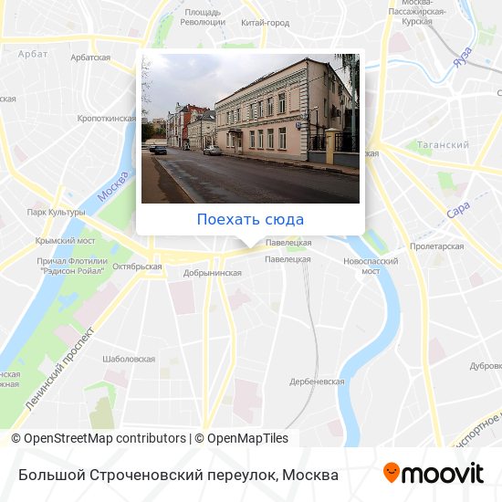 Карта Большой Строченовский переулок
