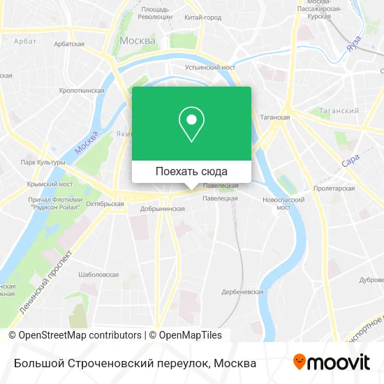 Карта Большой Строченовский переулок