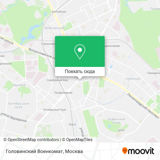 Карта Головинский Военкомат