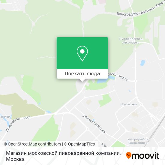 Карта Магазин московской пивоваренной компании