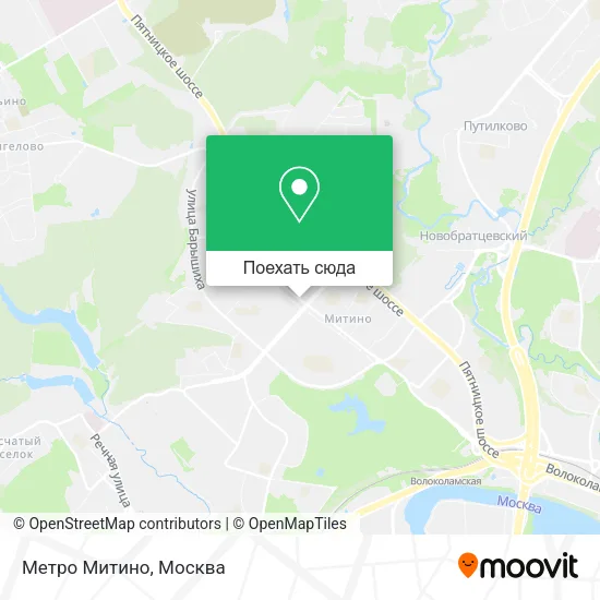 Карта Метро Митино