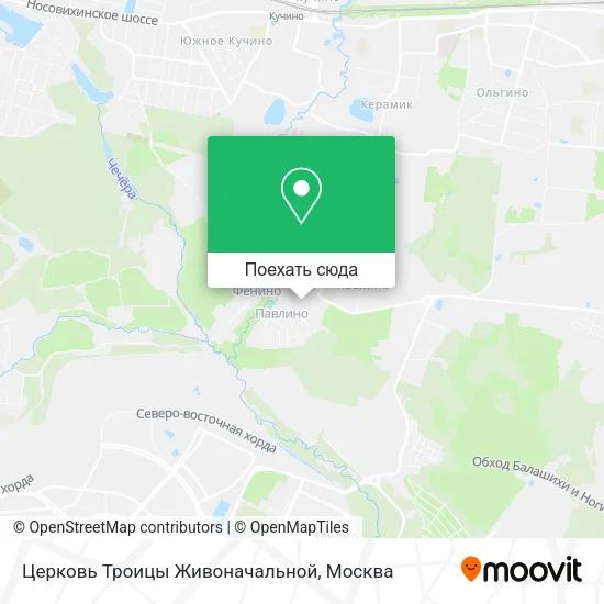 Карта Церковь Троицы Живоначальной