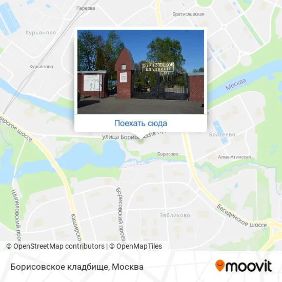 Карта Борисовское кладбище