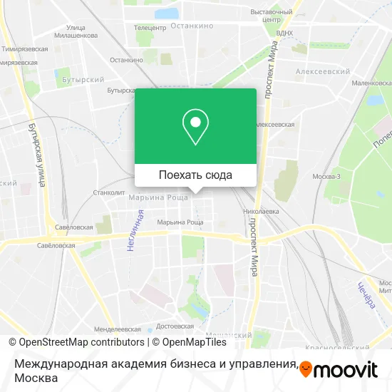 Карта Международная академия бизнеса и управления