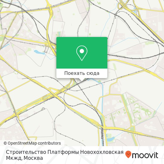 Карта Строительство Платформы Новохохловская Мкжд
