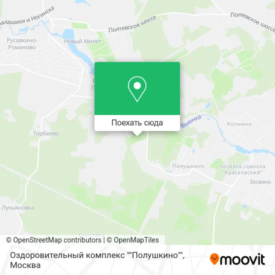 Карта Оздоровительный комплекс ""Полушкино""