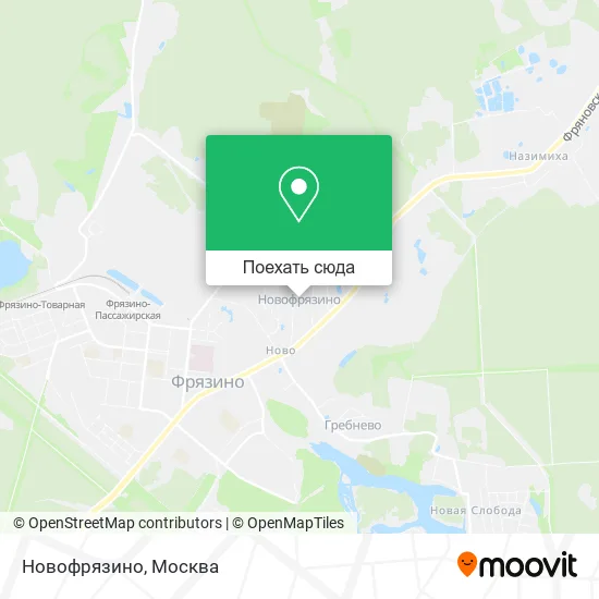 Карта Новофрязино