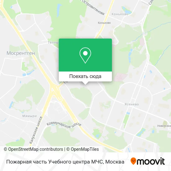 Карта Пожарная часть Учебного центра МЧС