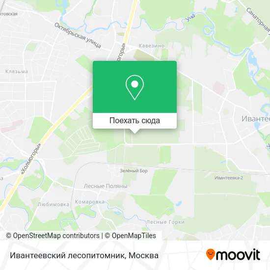 Карта Ивантеевский лесопитомник