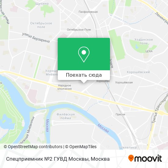 Карта Спецприемник №2 ГУВД Москвы