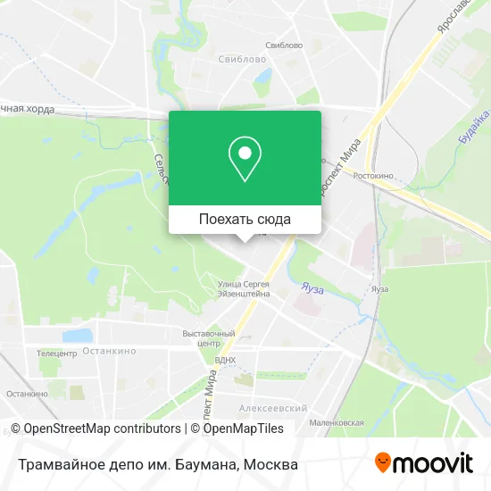 Карта Трамвайное депо им. Баумана