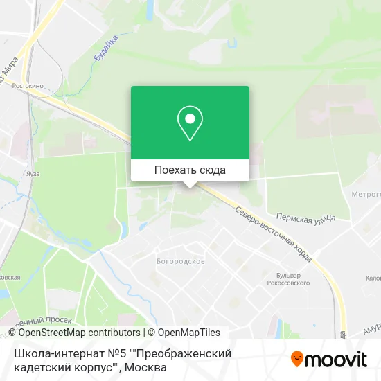 Карта Школа-интернат №5 ""Преображенский кадетский корпус""