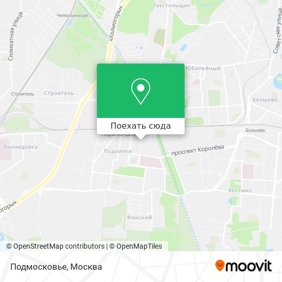Карта Подмосковье