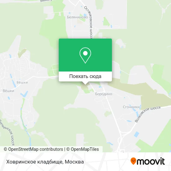 Карта Ховринское кладбище