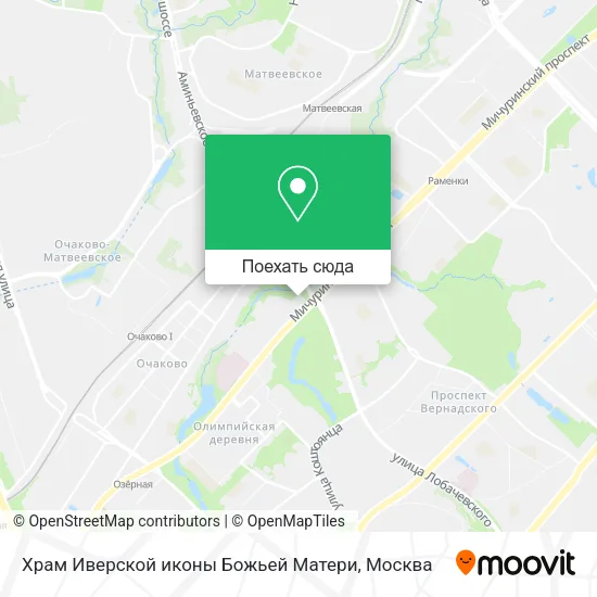 Карта Храм Иверской иконы Божьей Матери