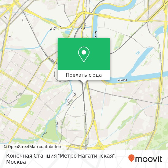 Карта Конечная Станция "Метро Нагатинская"