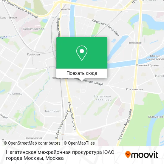 Карта Нагатинская межрайонная прокуратура ЮАО города Москвы